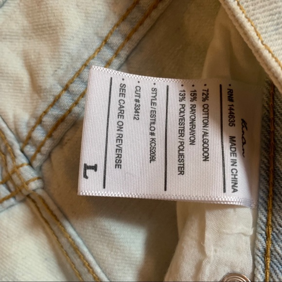 Kancan super high waisted distressed jean shorts L - Picture 4 of 8